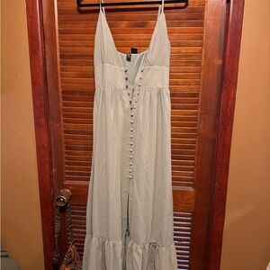 Elegant Light Green Maxi Dress